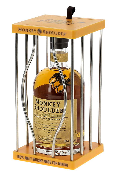 Monkey Shoulder Blended Malt Scotch Whisky im Käfig